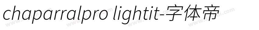 chaparralpro lightit字体转换
